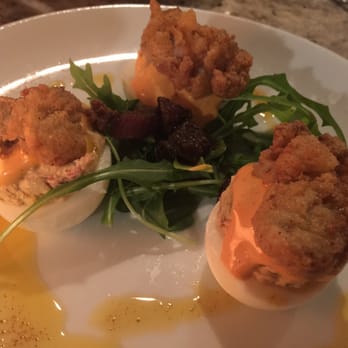 Marker 32 - Don't pass up the deviled eggs with fried oysters! - Seafood Near Me - Jacksonville, Florida