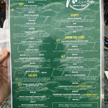 Nico's Pier 38 - Menu (7/2026) - Seafood Near Me - Honolulu, Hawaii Nico's Pier 38 - Menu (7/2026) - Seafood Near Me - Honolulu, Hawaii