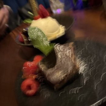 Azabu - Caramel brownie dessert plus a candle - Japanese Near Me - Whittier, California Azabu - Caramel brownie dessert plus a candle - Japanese Near Me - Whittier, California