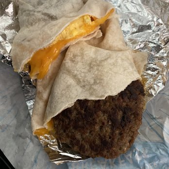 Baker's Drive-Thru - Sausage breakfast burrito - Burgers Near Me - Fontana, California