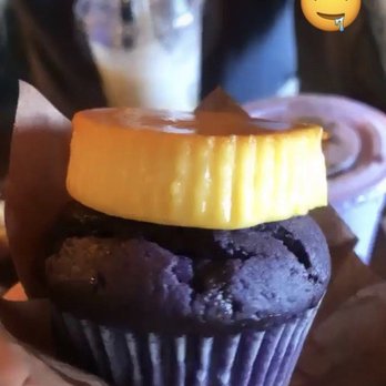 Cafe 86 - Ube Cupcake with Flan. - Desserts Near Me - Las Vegas, Nevada