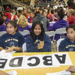 Our Lady of the Valley School - OLV Students competing during the annual Decathlon.