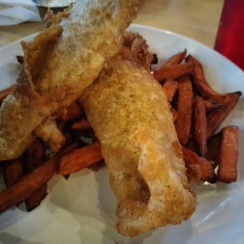 Bohemian Bull - Fish And Chips with Sweet Potato Fries - Burgers Near Me - Murrells Inlet, South Carolina