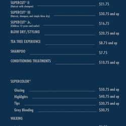 Please see our price list