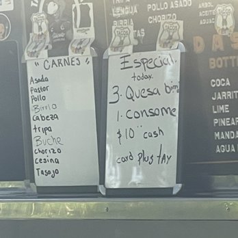 Tacos El Chore - Menu - Food Trucks Near Me - San Jose, California
