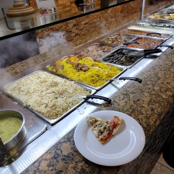 Dimassi's Mediterranean Buffet - Galleria - Rice, chicken rice soup, chicken over yellow rice, lentils and rice, string beans, cooked eggplant, grape leaves, pizza - Mediterranean Near Me - Houston, Texas Dimassi's Mediterranean Buffet - Galleria - Rice, chicken rice soup, chicken over yellow rice, lentils and rice, string beans, cooked eggplant, grape leaves, pizza - Mediterranean Near Me - Houston, Texas