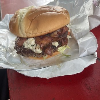 Mike’s Drive-In - Bacon blue burger with fatty bacon - Diners Near Me - Tigard, Oregon Mike’s Drive-In - Bacon blue burger with fatty bacon - Diners Near Me - Tigard, Oregon