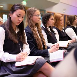 Summit Classical Christian School - Summit students in Morning Meeting