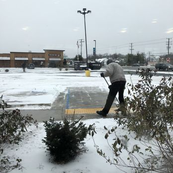 Burger King - The employees take great care to clean the handicap spots.  He shoveled the area, put salt down, then took a broom to be yellow! - Burgers Near Me - Stafford, Virginia