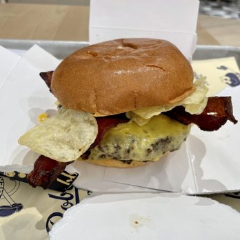 Bobby's Burgers New Orleans - a burger with bacon and cheese - Food Court Near Me - New Orleans, Louisiana