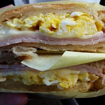 Ak's Donuts - Turkey, egg, and cheese croissant. Yummy! - Donuts Near Me - La Mirada, California