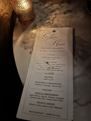 Menu photo 1 Bar Reyna Toronto, ON