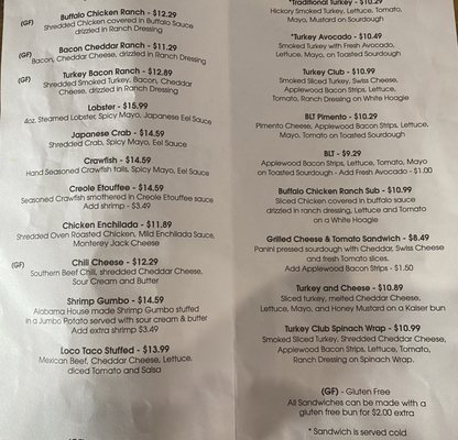 Menu photo 2 Big Potato Company-Foley Foley, AL Menu photo 2 Big Potato Company-Foley Foley, AL