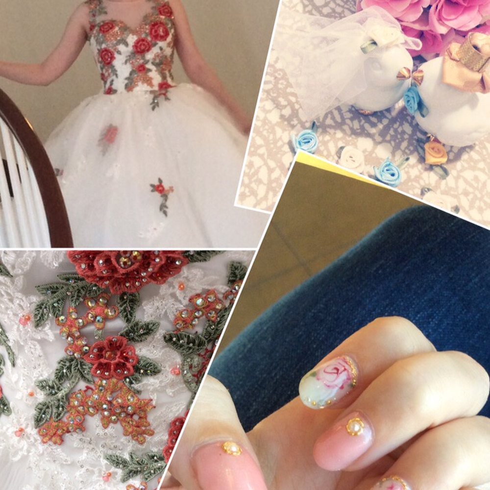 Thank you so much! I love my nail art that matches my dress! Thank you so much! I love my nail art that matches my dress!