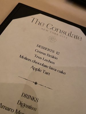 Menu photo 6 The Consulate New York, NY Menu photo 6 The Consulate New York, NY