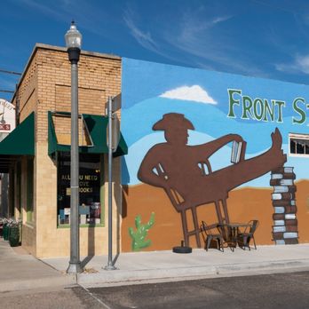 Front Street Books - Mural painted by local artist Monty Welt. - Bookstores Near Me - Alpine, Texas
