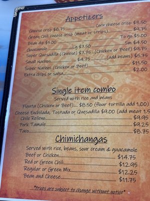 Menu photo 2 El Ranchito Globe, AZ