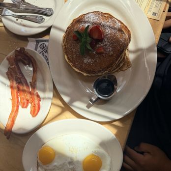 The Cheesecake Factory - Buttermilk Pancakes Brunch Combo* Farm Fresh Eggs* **with bacon - Seafood Near Me - Peoria, Arizona The Cheesecake Factory - Buttermilk Pancakes Brunch Combo* Farm Fresh Eggs* **with bacon - Seafood Near Me - Peoria, Arizona