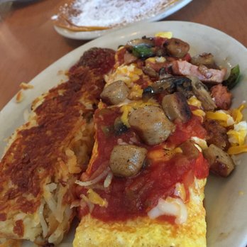 Millbrae Pancake House - Supreme Omelette (w/ side of hash + swedish pancakes) - American Near Me - Millbrae, California Millbrae Pancake House - Supreme Omelette (w/ side of hash + swedish pancakes) - American Near Me - Millbrae, California