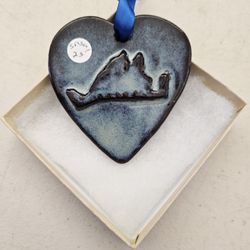 SRS- Grunden Pottery - MV Heart Ornament
