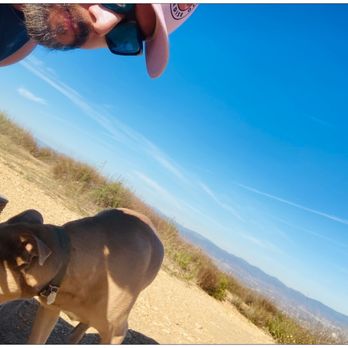 Mario DeCampos Trail - He's taken refuge under my shade..such a clever boy. lol. - Hiking Near Me