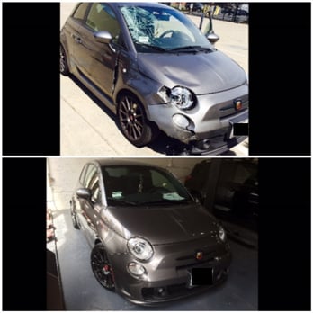 Charles Henry - Before and after - Fiat 500 Abarth - See review posted 9/15/14 - Ryan M. - Body Shops Near Me - San Francisco, California