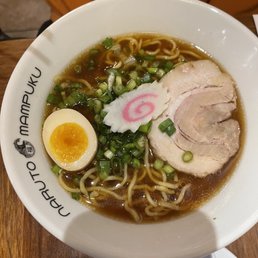 Shoyu ramen sans bamboo shoots