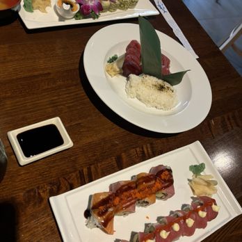 Sushi Call - From the top: Iso fantastic, tuna sashimi, rock n roll, - Sushi Bars Near Me - Elkridge, Maryland