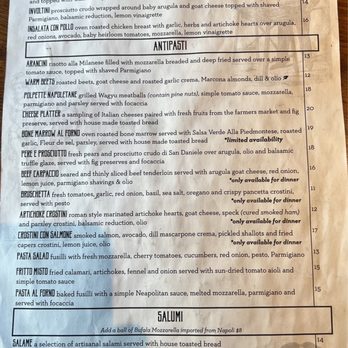 Settebello Pizzeria Napoletana - Salad menu - Pizza Near Me - Oxnard, California