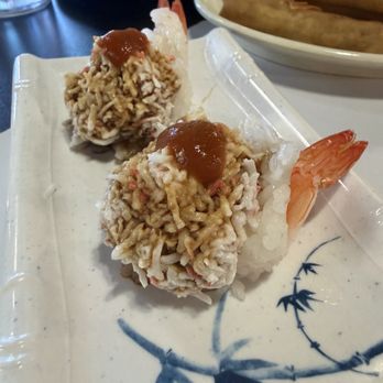 Sakura Sushi & Poke - Upside down shrimp nigiri- I wouldn't order this again. It was too hard to eat but flavor was good. - Seafood Near Me - Gardnerville, Nevada Sakura Sushi & Poke - Upside down shrimp nigiri- I wouldn't order this again. It was too hard to eat but flavor was good. - Seafood Near Me - Gardnerville, Nevada