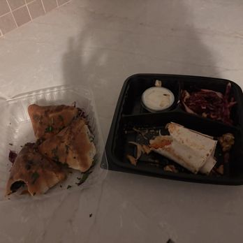 Mezze and Mooore - Takeout of Chicken Shawarma and spinach Fatayer (3 pieces) - Mediterranean Near Me - San Francisco, California Mezze and Mooore - Takeout of Chicken Shawarma and spinach Fatayer (3 pieces) - Mediterranean Near Me - San Francisco, California