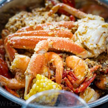 Inferno Seafood Boil - "throw it in a bag": snowcrab cluster, shrimp, crawfish, xx spice level, the workz! flavor, corn add-on - Seafood Near Me - Anchorage, Alaska