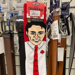 Winners - LOL Trudeau socks, undoubtedly a Winning gift in Alberta