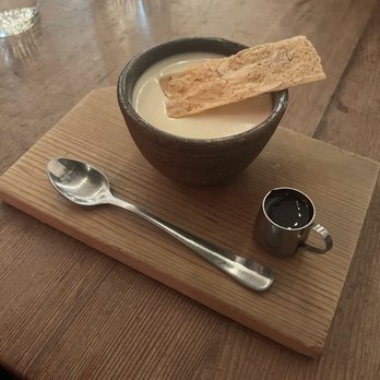 Rintaro - Japanese toasted green tea panna cotta (Hojicha Panna Cotta) - Izakaya Near Me - San Francisco, California Rintaro - Japanese toasted green tea panna cotta (Hojicha Panna Cotta) - Izakaya Near Me - San Francisco, California