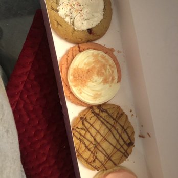 Crumbl - Towne Lake - Left to right: Strawberry Poptart, Pink Velvet, Reese's, Chilled Vanilla Sugar - Bakeries Near Me - Cypress, Texas