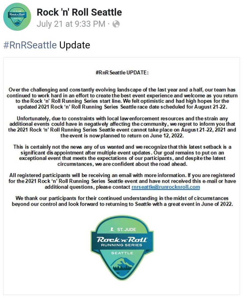 Rock n Roll Seattle Marathon Logo