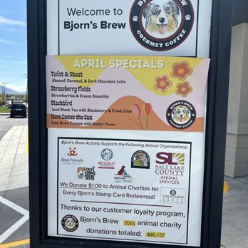Bjorn's Brew Coffee - April Specials - Coffee & Tea Near Me - Holladay, Utah Bjorn's Brew Coffee - April Specials - Coffee & Tea Near Me - Holladay, Utah