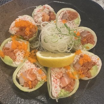 Kira Kira - Oishi Roll- no rice, and my absolute FAVORITE! - Sushi Bars Near Me - La Mirada, California Kira Kira - Oishi Roll- no rice, and my absolute FAVORITE! - Sushi Bars Near Me - La Mirada, California