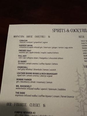 Menu photo 5 The Mountain House Woodside, CA