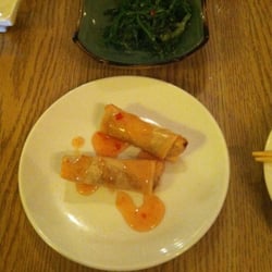 Sakura Japan Sushi & Grill - Seaweed salad and spring rolls