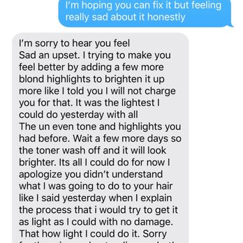 Y.C. Savvy Salon - After doing my hair she told me I should go home and wash it so it looks more blonde because it was just done you can't see the highlights. - Hair Salons Near Me - Yuba City, California