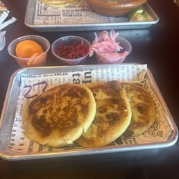 PUPUSAS CALDO TLALPEÑO FILLED WITH FRESH VEGETABLES, LOADS OF SHREDDED CHICKEN AND CHEESE ACCOMPANIED WITH HOMEMADE CORN TORTILLAS! PUPUSAS CALDO TLALPEÑO FILLED WITH FRESH VEGETABLES, LOADS OF SHREDDED CHICKEN AND CHEESE ACCOMPANIED WITH HOMEMADE CORN TORTILLAS!