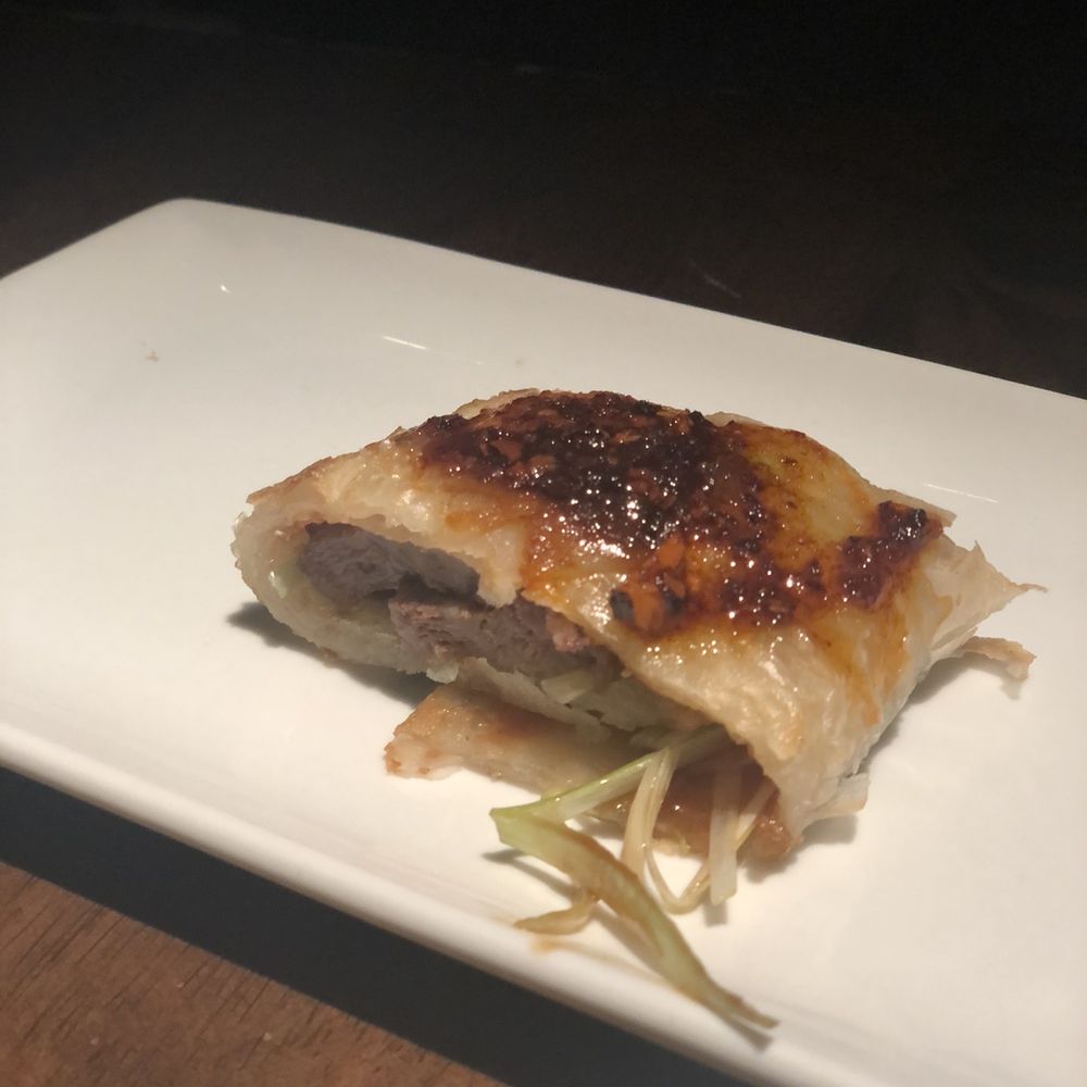 The Bao - Piece of Scallion Pancake with Sliced Beef - Shanghainese Near Me - New York, New York The Bao - Piece of Scallion Pancake with Sliced Beef - Shanghainese Near Me - New York, New York