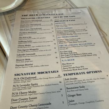 Top Deck - Drink menu - New American Near Me - Baileys Harbor, Wisconsin Top Deck - Drink menu - New American Near Me - Baileys Harbor, Wisconsin