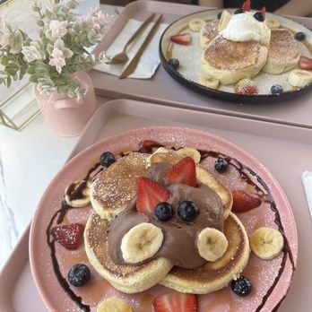 Hanabusa Café - Chocolate soufflé pancakes and vanilla soufflé pancakes - Desserts Near Me - Sunnyvale, California Hanabusa Café - Chocolate soufflé pancakes and vanilla soufflé pancakes - Desserts Near Me - Sunnyvale, California