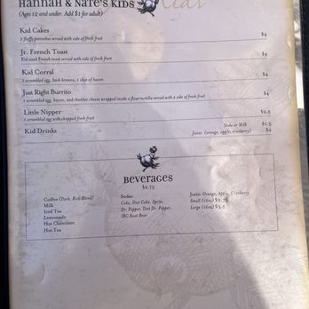 Hannah and Nate's - Menu - Breakfast & Brunch Near Me - Albuquerque, New Mexico