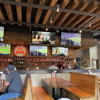 Colorado Campfire - Booths and bar area - American Near Me - Denver, Colorado Colorado Campfire - Booths and bar area - American Near Me - Denver, Colorado