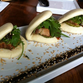 Lucky Belly - Pork bun with sake sauce - Bars Near Me - Honolulu, Hawaii