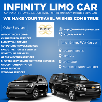 Infinity Limo Car - Visit our website to get a free quote:
https://www.infinitylimocar.com/ - Airport Shuttles Near Me - Springfield, Virginia Infinity Limo Car - Visit our website to get a free quote:
https://www.infinitylimocar.com/ - Airport Shuttles Near Me - Springfield, Virginia