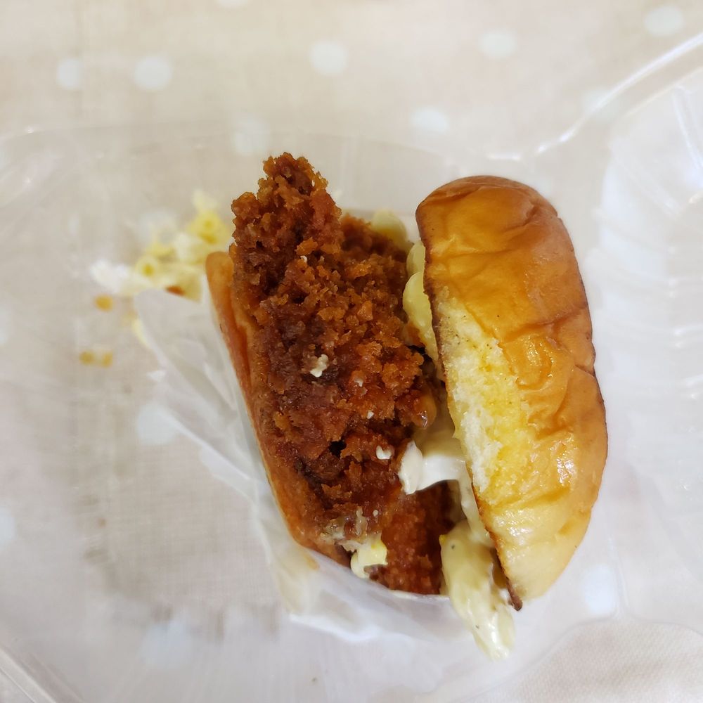 Shootz - Kimchi butter katsu sandwich. Look at how dark the katsu was - Hawaiian Near Me - Stanton, California